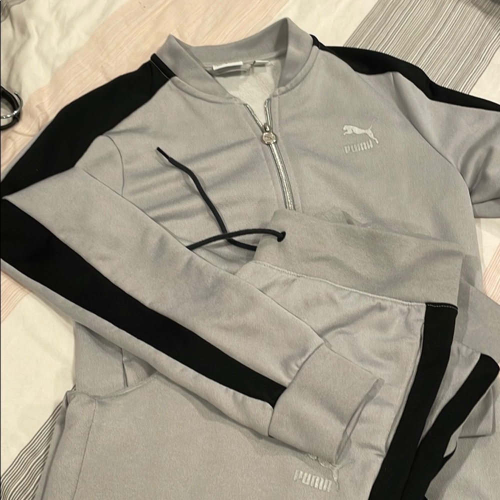 Silver gray tracksuit